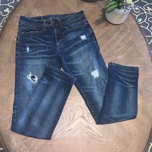 U.S. Polo Women's 28x30 Patch Skinny Jeans